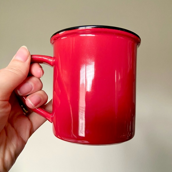 Red Enamel Mugs from The Drake General Store Cottagecore Campfire Cups Set of 4 - Picture 9 of 12
